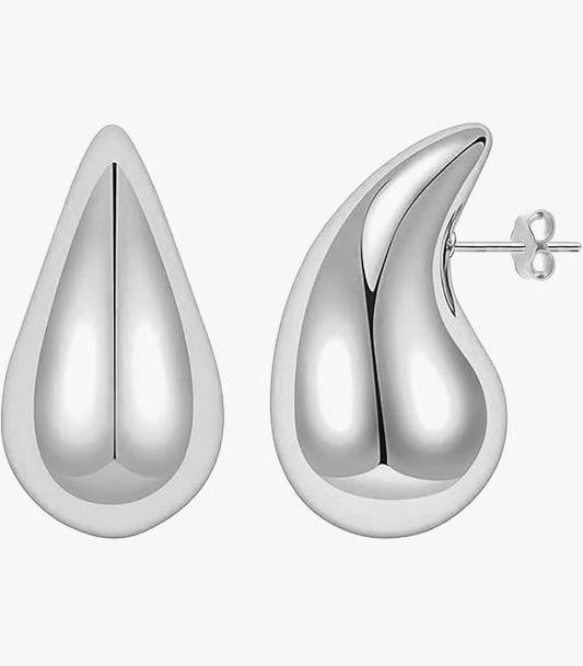Women's 18K gold-plated 925
sterling silver teardrop earrings